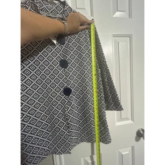 NWT JM Collection Women’s 3 button printed business casual Navy Jacket Size XL - Picture 9 of 10